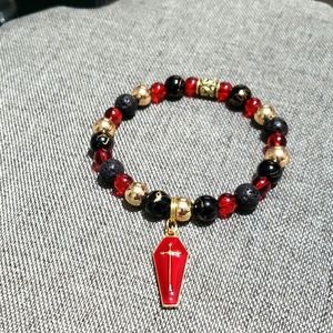 Halloween Coffin Stretch Bracelet Unisex